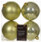 Kaemingk Weihnachtskugeln Kunststoff 10cm 4 Stück - klassisch & bruchsicher - Christbaumkugeln Weihnachtsbaumkugeln für Weihnachten - Christbaumschmuck & Weihnachtsbaumschmuck - Pistaziengrün