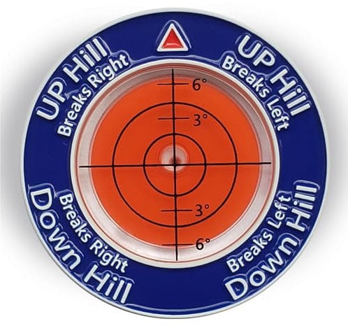 Keopuals Golf Putting Green Reading Green Accessory with Level Aid Bubble - Metal Read Greens (Blue & Pink)