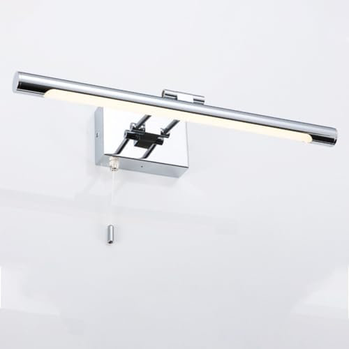 PochY LED Modern Bathroom Vanity Light 5W,6500K,Bathroom Lighting Fixture Over Mirror Lamp Simplicity Chrome Finished Wall Sconces Make Up Vanity Light Fixtures with Pull Chain Switch On/Off