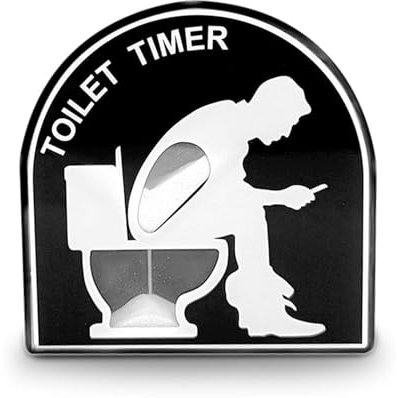 BRIOTA Sablier de toilette amusant de 5 minutes, sablier de toilette amusant pour homme, minuteur de douche de salle de bain, cadeau créatif pour homme, mari, papa, fête des pères, anniversaire, Noël