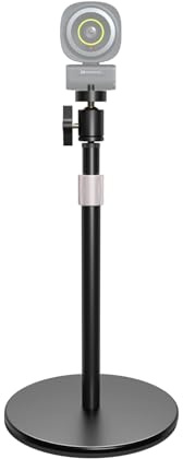 Webcam-Tischständer mit beschwertem Standfuß, 360° Kugelkopf, 1/4-Gewinde | Höhenverstellbar von 25,9–43,2 cm, trägt bis zu 1,36 kg – ideal für Mikrofone, Kameras und Leuchten beim Streaming.