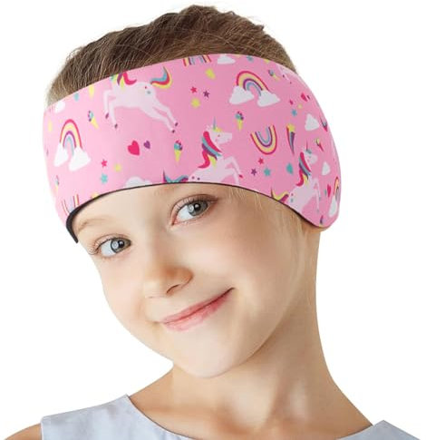 SSKHE Bandeau de Natation pour Enfants et Adultes, Bandeau de Natation Imperméable et Ajustable, Protège-Oreilles pour Nageurs