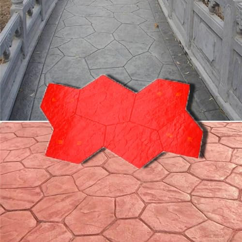 UrbanUp Concrete Moulds Realistic Stone Pattern Concrete Floor Stamp Mold, 165cm X 75cm Concrete Texturing Skin for Chiseled Walls & Floors, DIY Floppy Mat