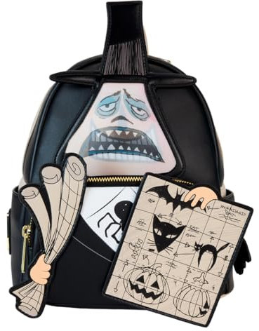 Loungefly Disney Nightmare Before Christmas Mayor with Plans Lenticular Mini Backpack, Multi, Mini