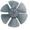 Silent and Heat Resistant 6 Blade Fan Blade Perfect Replacement Part for 10 Inch Fans (Transparent Black)