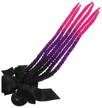 FUNOMOCYA Motorradhelm Zopfperücke Wiederverwendbares Helm Accessoire Dekor Für Motorradhelm Abnehmbare Helm Pferdeschwanz Ornament Für