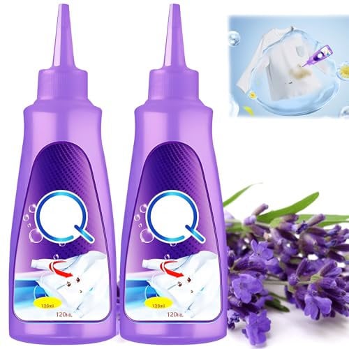 2 PCS Active Enzyme Laundry Stain Remover,Multi-Purpose Enzyme Laundry Detergent,Enzyme Stain Remover for Clothes,Clothes Oil Stain Remover,Removes Tough Stains,for Most Types of Clothing(120ml)