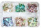 CYILPR Nail Decorations,Art for Shell Slices,6 Grids Colorful Irregular 3D Abalone Slices Art for Shell Piece Sequins A