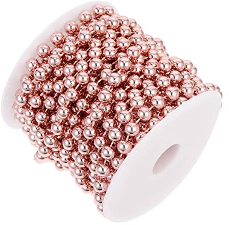 KALLORY DIY Material Bead Chain 10m Pearl Bead Curtain Wedding Decor Door Roll