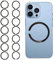 14 Stück Magsafe Magnet Ring Aufkleber Kompatibel mit Magsafe,Magnet mit Aufkleber,Magnetisches Klebering Kompatibel mit Magsafe für Ladegerät Universelles,Aufkleber Handy Magnetring