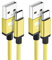 Cable USB C,[2M+1M/Lot de 2] Charge Rapide 3A Fil Cable Chargeur Type C Nylon Tressé Câble USB A vers USB C pour Samsung Galaxy S20 S21 S22 S23 S9 A34 A52,Huawei,Switch,Google,MacBook,iPad