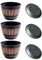 Boddceto Blumentöpfe, Blumentöpfe in Whiskyfass-Form, Blumentöpfe Aus Kunststoff im Weinfass-Design, für Gartenpflanzen (3 Stück), 22,8 cm