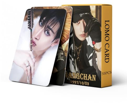 Stray Kids Photocards 55 PCS Album Photo Cards Kpop Gift Lomo Cards for Boys and Girls (Bang Chan)