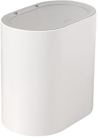 Genérico Papelera de Baño, Cubo de Basura Pequeño con Tapa, Cubo de Basura Ligero y Resistente para Baño, Bote de Basura con Tapa Superiors a Presión, Papelera para Inodoro Domést