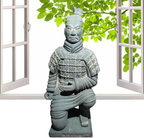Generisch 7.87 Terrakotta-Krieger-Statuen,China Qin-Dynastie Terrakotta-Krieger-Skulptur,Ton Chinesische Soldaten Kunst Statue Modelle,Sammelbare Chinesische Kultur-Deko-Statuen,Desktop Kunststatue