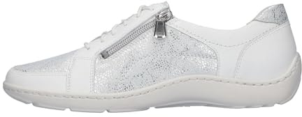 Waldläufer Henni Schnürhalbschuh 496042-334-275, Memphis 2x Funky, snow weiss, Weite H Weiß Gr. 40