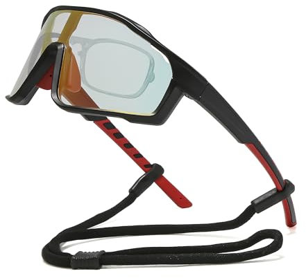 Suertree Fahrradbrille Selbsttönend Herren Photochromatische Sport Sonnenbrille Sportbrille UV400 Rennrad Brille Schnelle Radfahren für Radsport,Laufen,Outdoor-Aktivitäten