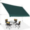 COSTWAY Tenda da Sole per Esterno, Tenda da Sole a Morsetto per Balcone con Struttura Telescopica e Tessuto Resistene ai Raggi Solari, Regolabile in Altezza e in Angolazione (350 cm,Verde)