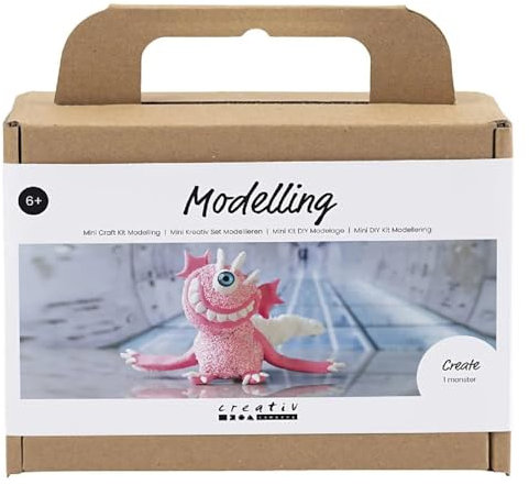 Mini Kreativ Set Modellieren, Monster Sally, mit Silk Clay & Foam Clay