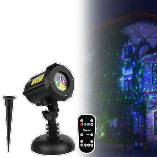 PxkVrin Weihnachtsprojektorlichter für draußen, Bewegungsmelder-Glühwürmchenlichter für draußen, mit Fernbedienung, Weihnachtsdekorationen draußen, für Haus und Garten.