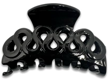 Medium Black Clamp Hair Claw Clips for Women & Girls, Hair clamps – Non-Slip Strong Hold Jaw Clips for All Hair | Fashion Hair Accessories | Durable Styling Claw Hair Clip for Everyday Use