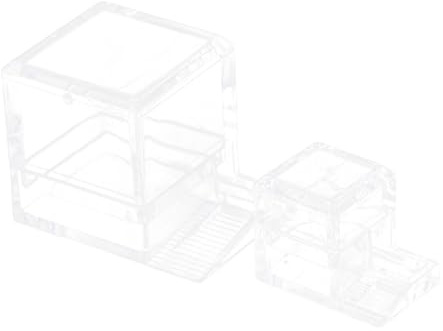 TOYZFRIENDY 2 pièces Bols Eau Portables pour Fourmis Acrylique Mangeoires Transparentes pour Alimentation et Hydratation des Fourmis Petit et Grand Facile à Nettoyer et Réutilisable