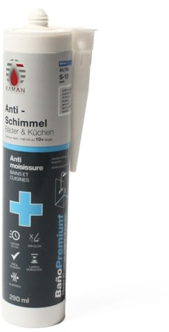 Silikon & Acryl Dichtstoffe, Anti-Schimmel, Neutral & Acetat, für Sanitär, Bad, Küche, Fenster & Fugen, Bau und Verglasung, 280-300 ml (SILTEC S-10 - weiß)
