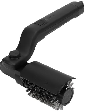 Fockety Cepillo Eléctrico Giratorio para Parrilla, Cepillo de Limpieza Inalámbrico Recargable de Acero Inoxidable con Cabezal de Repuesto, ángulo Ajustable, sin Caída de Cerdas