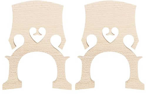 ECSiNG 2 Pack Maple Cello Bridge 1/4 Size Acoustic Replacement Part Compatible with 4/4 Cellos
