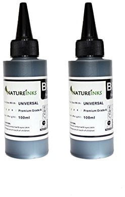 Natureinks 200ml Universal Premium Black Ink Bottles to Refill empty ink cartridge or CISS