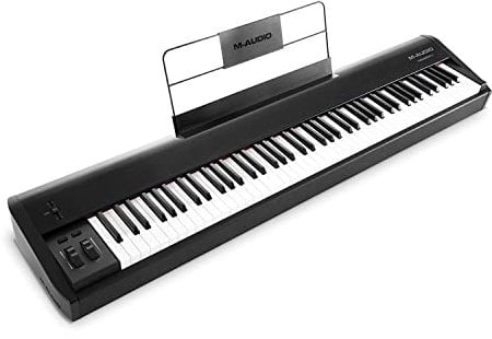 M-Audio Hammer 88 – USB MIDI Keyboard 88 Weighted Keys with Natural Piano Feel, Pitch Bend and Modulation Wheels, and Software Suite