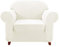 subrtex kariert Sofabezug Sofahusse Sesselbezug Stretchhusse Sofaüberwurf Couchhusse Spannbezug(1 Sitzer,Creme)