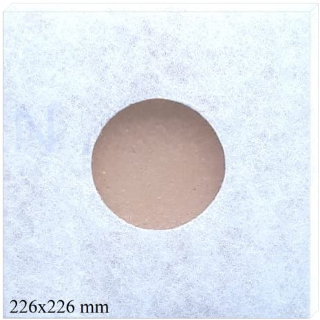 5 Ersatzfilter Limodor Lüfter, 226x226 mm mit Innenloch 95 mm, Filterklasse ISO Coase 45%/G2, für Serie F Typ D LF ELF F/C, 00003 00010 90016