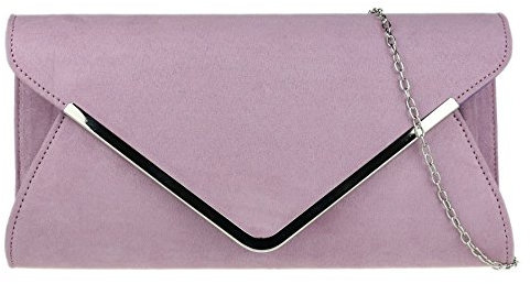 Girly Handbags Womens Envelope Clutch Bag (Lilac)