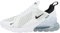 NIKE Men's Air Max 270 Sneaker, White White Black White 100, 11 UK