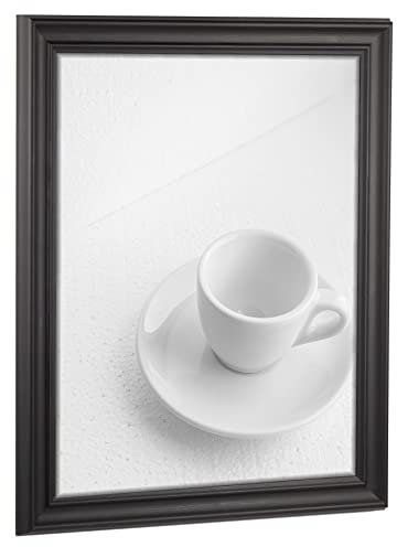 myposterframe Bilderrahmen Barock Größenwahl 100 x 150 cm Helena Schwarz gemasert mit Kunstglas klar 2 mm
