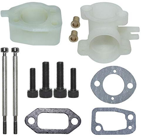 AUMEL Kit de colector de Codo de admisión para Husqvarna Motosierra 268 272 Carburador Silenciador Perno Tornillo Junta Reemplazar 503496901,501806602