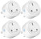 Smart Plug, 4 Pack 13A Smart Plugs WiFi Outlet Works with Alexa(Echo, Echo Dot), Google Home, IFTTT, Wireless Smart Socket, VeSync App Remote Control, Schedule and Timer Function, No Hub Required