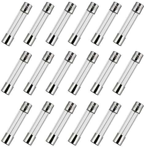BOJACK 6x30 mm 0,5 A 250 V 0,24 x 1,18 Zoll F0,5AL250V 0,5 Ampere 250 Volt Fast-Blow Glas sicherungen (Packung mit 18 Stück)