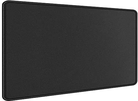 Hosimoln Gaming-Mausmatte, Large Mouse Pad Größe 70x30CM Dicke3MM, Premium-strukturiertes rutschfestes und wasserdichtes Computer-Mousepad mit genähten Kanten für Gaming/Office/Home-70x30 Black