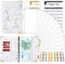 Budget Planner Budget Binder A6, Budgetplaner Geld Organizer mit Weiche PVC Tasche, TAOPE Leder Binder Notizbuch A6 Cash Stuffing, 6 Löcher Budget Planner, Haushaltsbuch mit Geldfächer Marmor Weiß