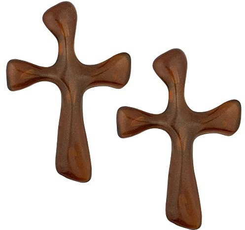 Gebetskreuz One Day at a Time, Handgebetskreuz, Kreuz des Mutes und Friedens, in der Hand, während des Gebets und der Meditation, Trauer und Denke an dich, 2 Stück