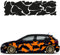 Camouflage Auto Aufkleber Set 15 Teilig Autodekor KFZ Seitenaufkleber Tuningset Camper Wohnwagen Premiumfolie (Matt Orange)