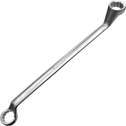 WEDO Doppel-Ringschlüssel,Gekröpfter Schraubenschlüssel,Ringschlüssel,Leicht Schraubenschlüssel,Titan,SW 24X27mm,Länge 340mm,Schraubenschlüssel