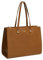 David Jones - Sac à Main Cabas Fourre-Tout Femme Grande Taille XL - Sac Porté Epaule Cours Lycée Travail Business Format A4 - Sac Simili Cuir Shopper Anse Longue Sacoche Ordinateur - Marron Cognac