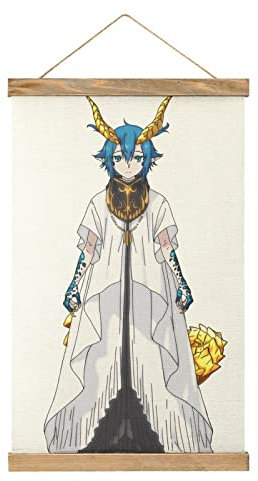 Magnetische Schriftrolle Monster Mädchen Arzt Anime Kleiderbügel Poster DIY Wand Stoff Dekor Hängende Gemälde Rahmen Kit Halter für Wohnzimmer