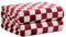FY FIBER HOUSE Karierte Flanell-Fleece-Überwurfdecke, King-Size-Größe, weich, gemütlich, Schachbrettmuster, Decken für Bett, Couch, Sofa, 228,6 x 274,3 cm, Burgunderrot