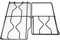 G GRIMALDI -Ariston- Kit 2 griglie 448 x 283 mm. + 409 x 258 mm. in ferro smaltato lucido nero per cucina piano cottura 3 fuochi + piastra elettrica - -P0257/KIT-