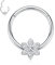 AROWRO 16G Septum Ringe Daith Conch Smiley Orbital Piercing Schmuck Silber Septum Daith Schmuck Nasen Ringe 8mm Septum Clicker Nasen Ringe Hoops Daith Knorpel Conch Ohrringe CZ Septum Piercing Hoop