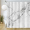 Uiiooazy Rideau Douche Effet Marbre, Rideau de Douche Anti Moisissure 180x240cm Gris Blanc Moderne Rideaux de Baignoire Tissu Lavable Imperméable Polyester Rideaux Salle de Bain avec 12 Crochets